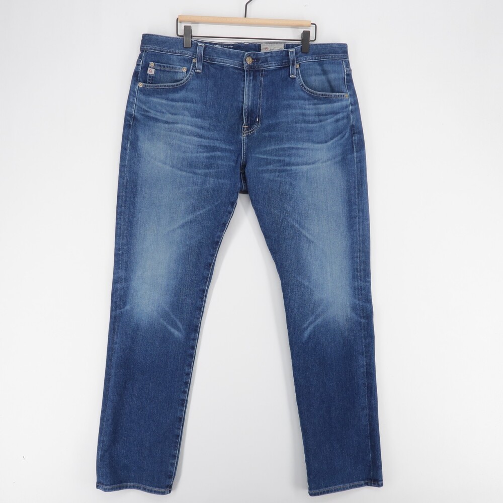 AG Adriano Goldschmied Everett Jeans Mens 38x33 Blue Slim Straight Stretch